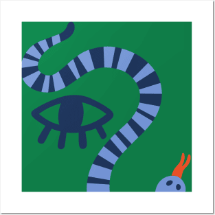 Cute Snake Eye Matisse Style Art Posters and Art